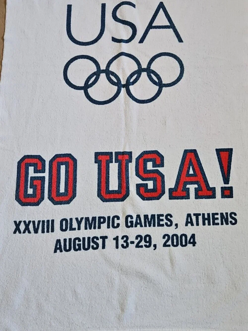 Team USA Athens 2004 Summer Olympics Beach Towel Vintage 27